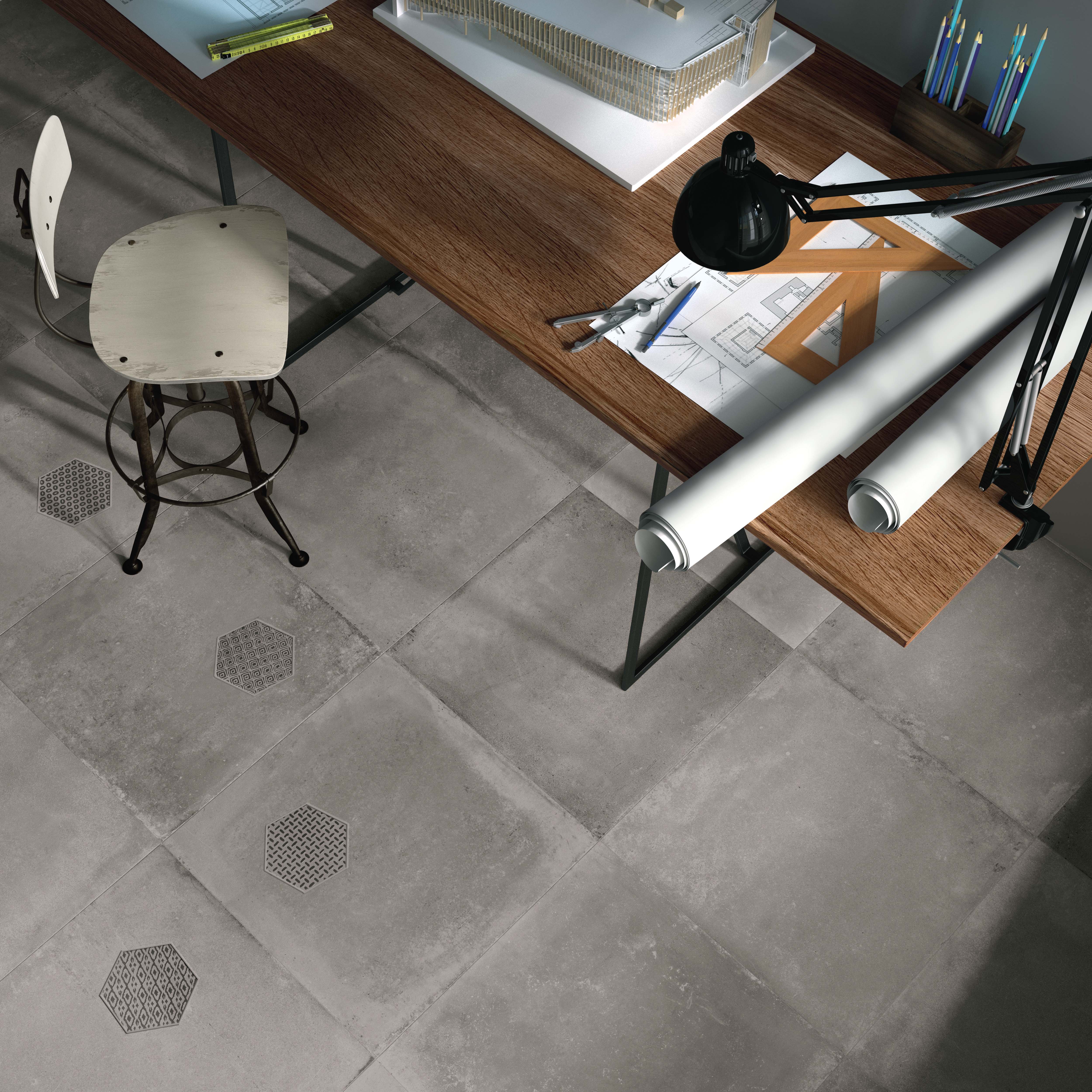 Flaviker Backstage Bodenfliese Betonoptik Ash matt 80x80 cm rekt. R10B Flaviker Backstage Bodenfliese Betonoptik Ash matt 80x80 cm rekt. R10B