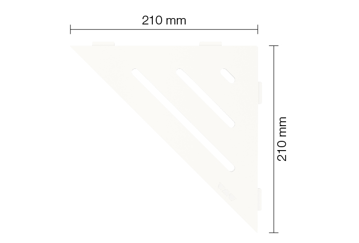 Schlüter SHELF E S1 210x210 mm Wave MBW Brillantweiß matt Duschablage