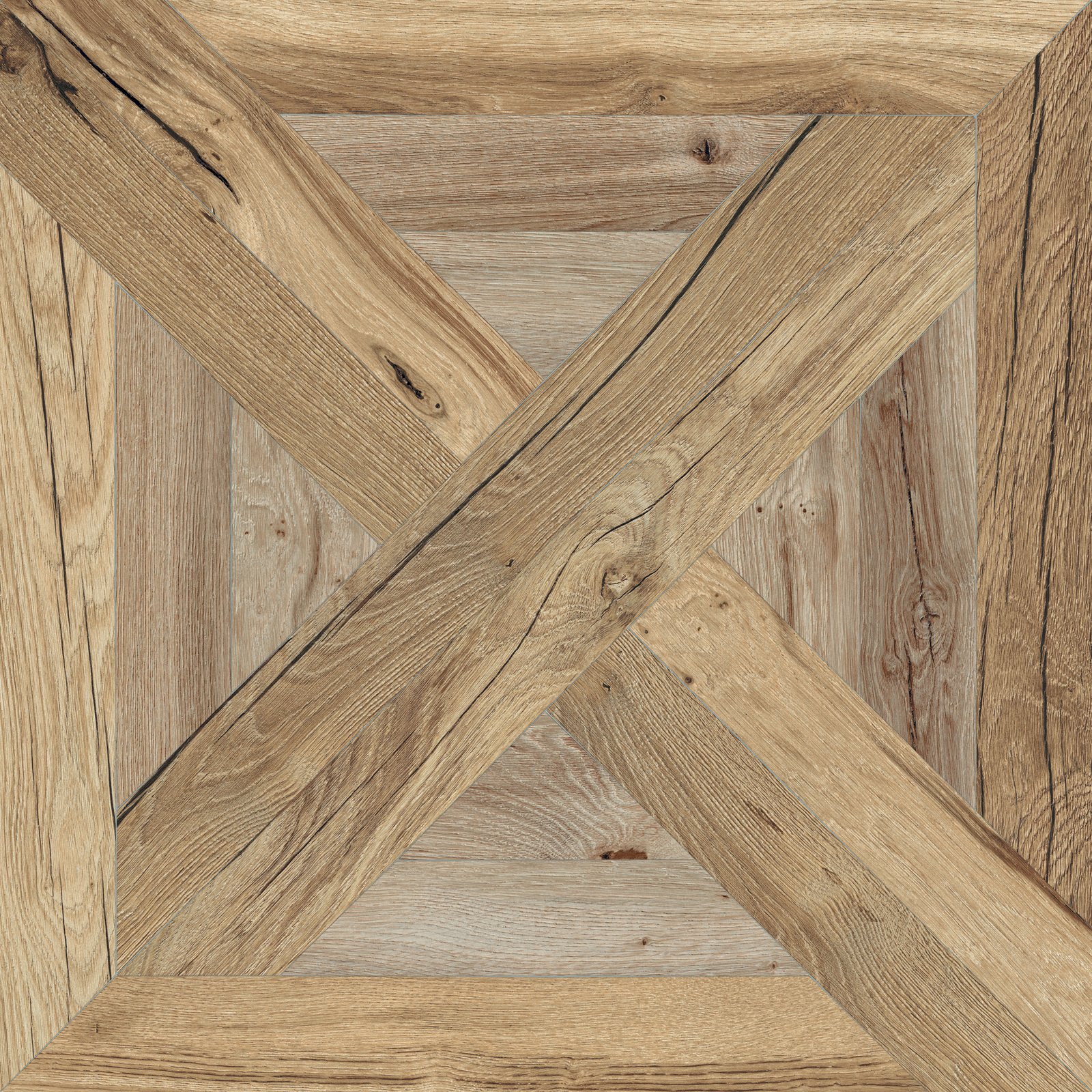 Flaviker Nordik Wood Dekor Holzoptik Palace Beige/Gold Matt 60x60 cm rektifiziert
