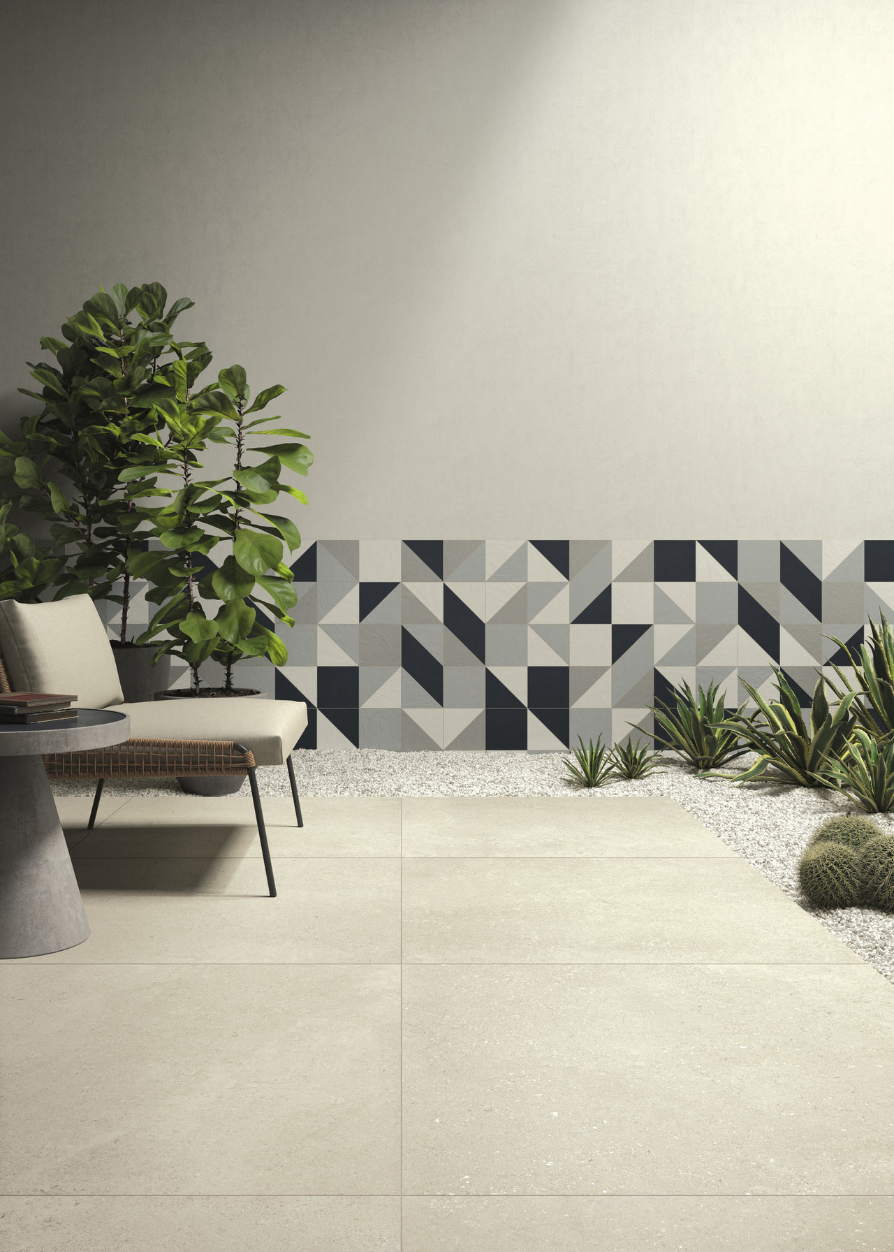 Urbanixx Gres Duvno Bodenfliese Outdoor Natursteinoptik Weiß matt 60x120 cm rekt. R11
