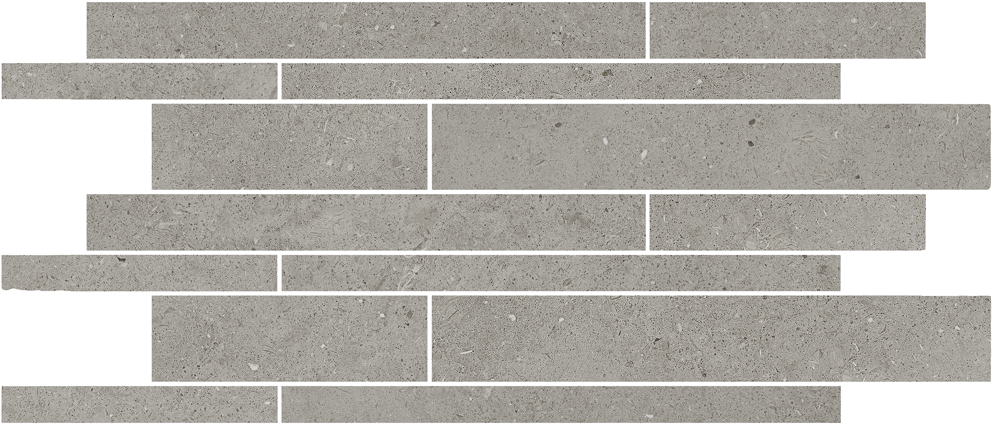 Urbanixx Gres Osaki Stäbchenmosaik Natursteinoptik Grau Matt 30x60 cm R10