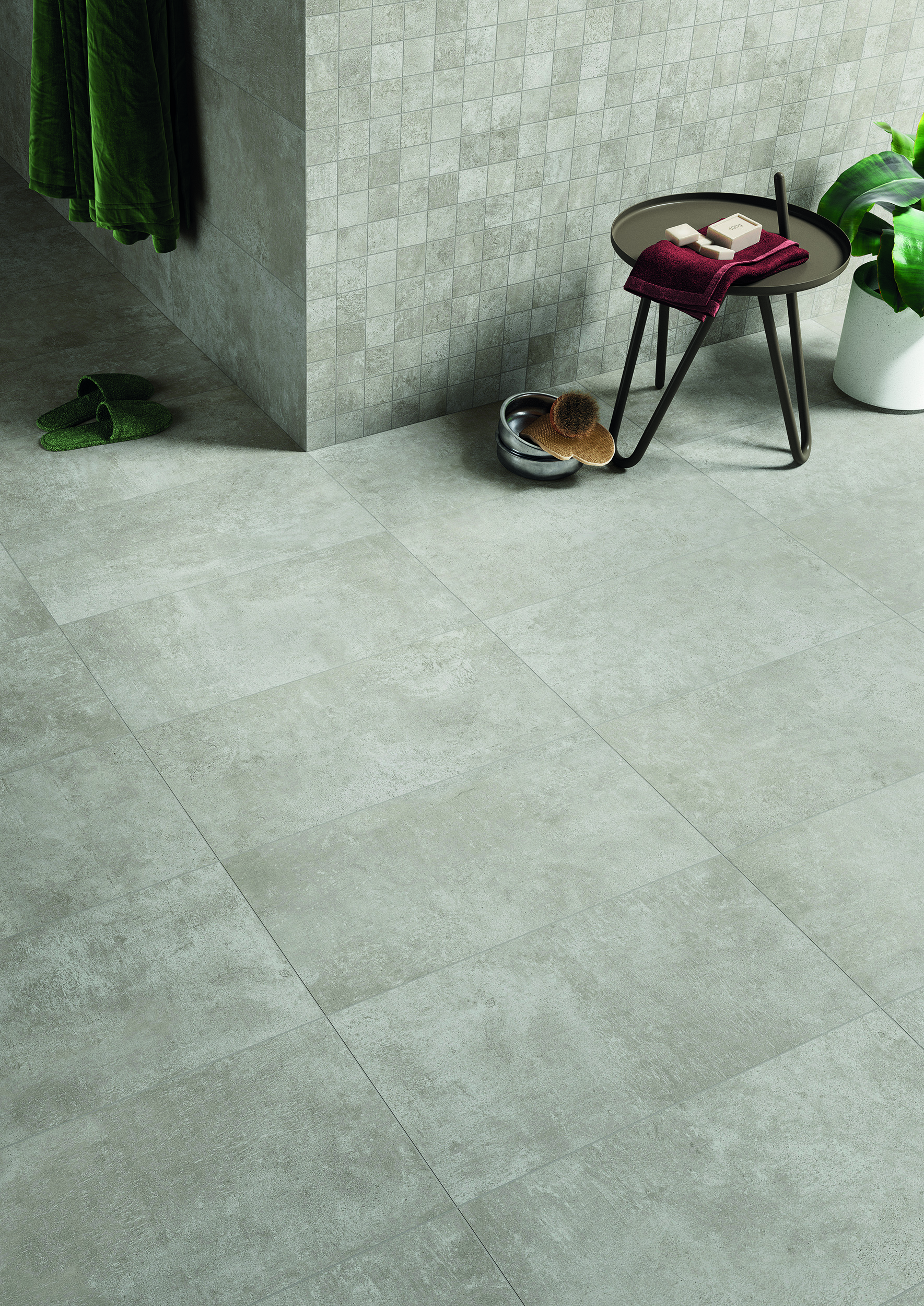 Urbanixx Gres Palermo Bodenfliese Betonoptik Hellgrau Matt 30x60 cm rektifiziert R10B