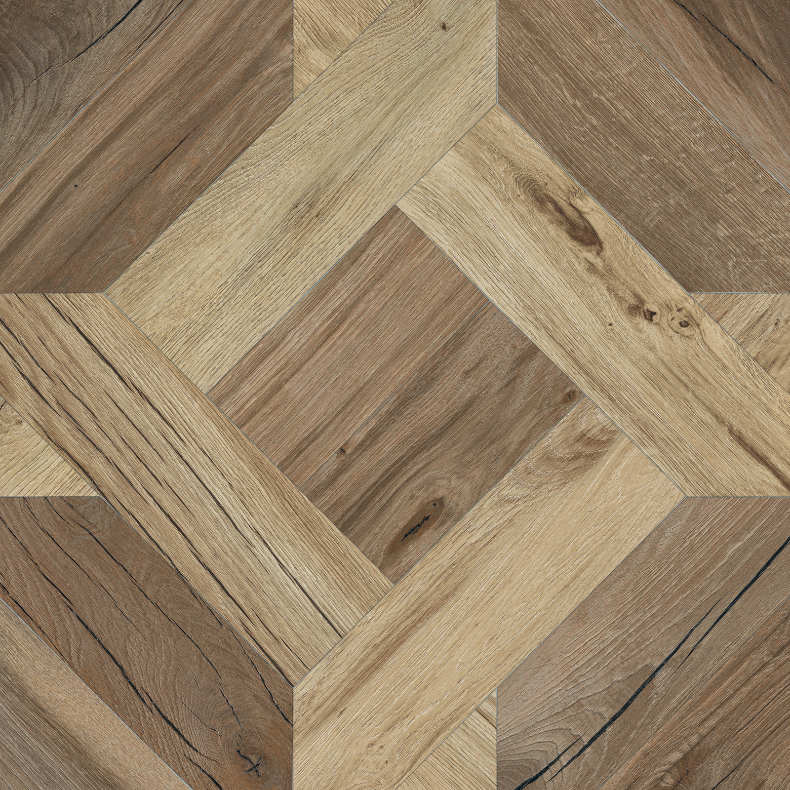 Flaviker Nordik Wood Dekor Holzoptik Mansion Gold/Brown Matt 60x60 cm rektifiziert 