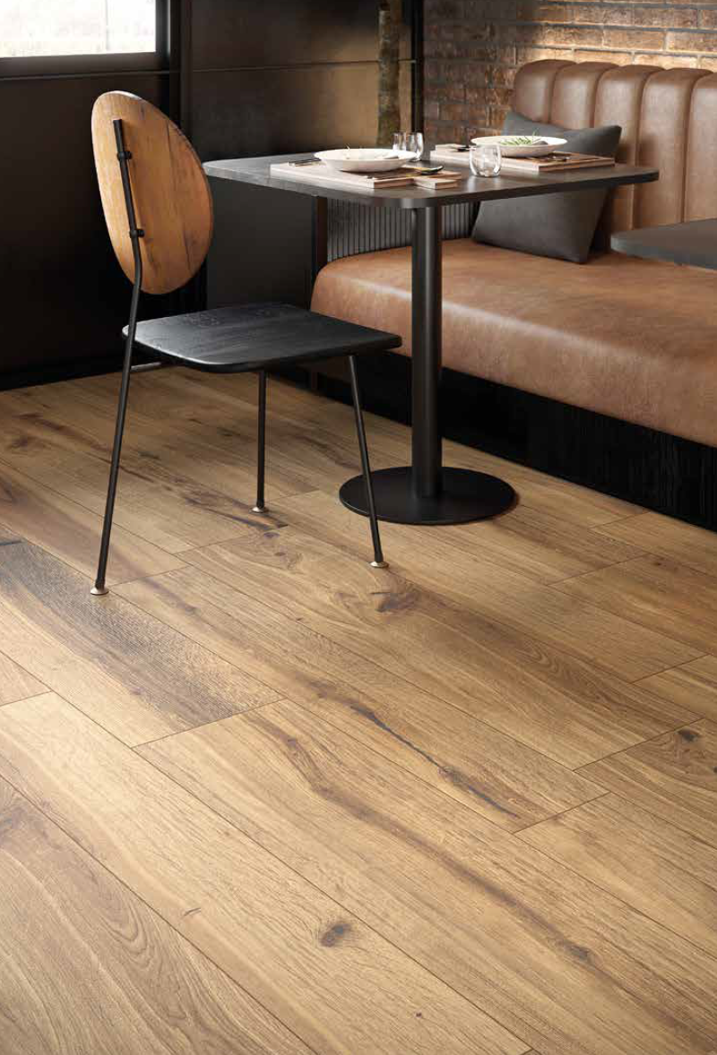 Rondine Timeless Bodenfliese Holzoptik Dunkelbraun Matt 20x120 cm rektifiziert R10