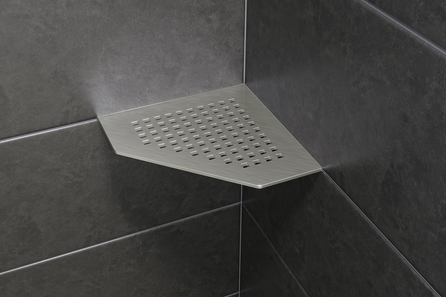 Schlüter SHELF E S2 195x195 mm Square Edelstahl Gebürstet Duschablagen