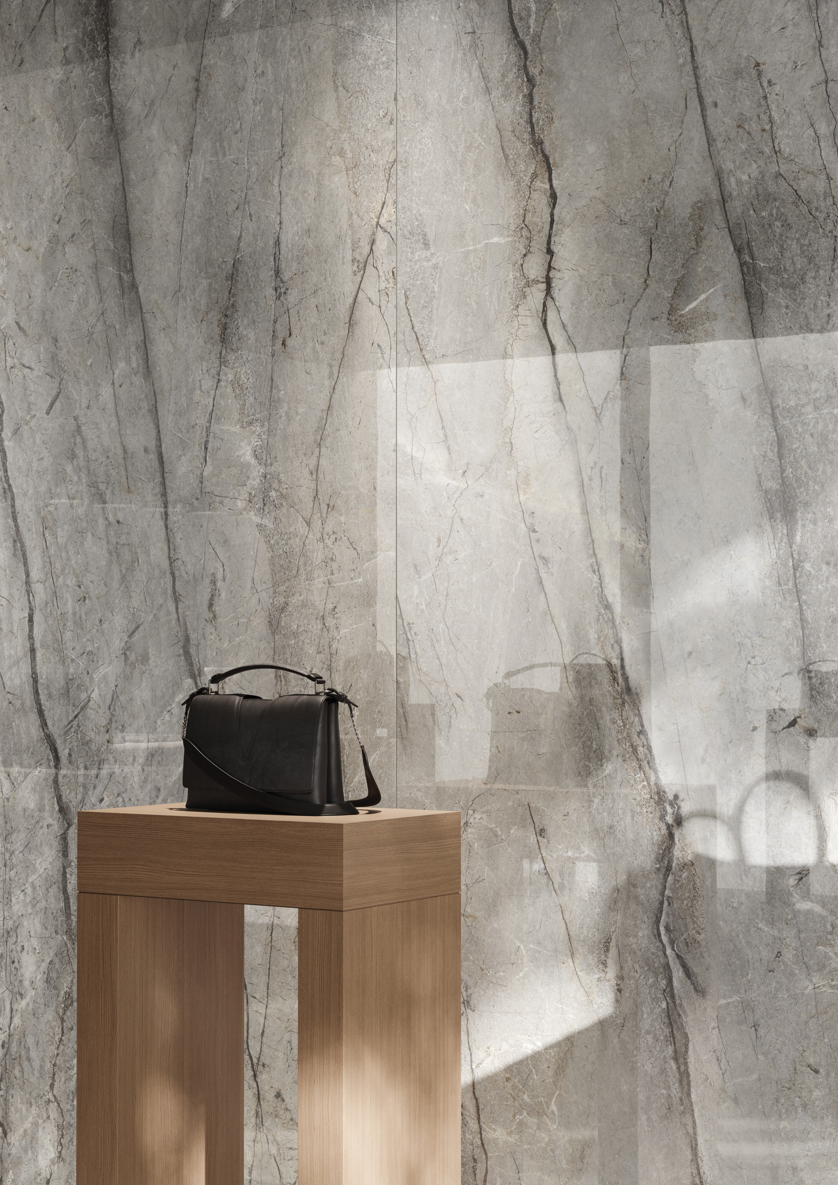 Vanezia Gres Breccia Adige Bodenfliese Marmoroptik grau matt 80x80 rektifiziert R10