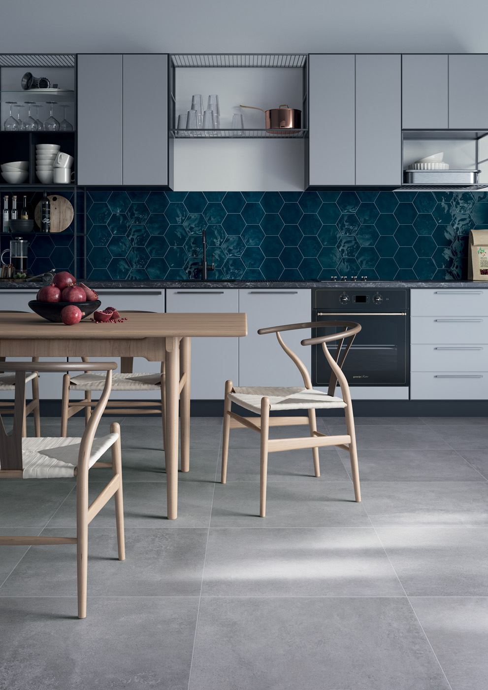 Urbanixx Gres Hirado Bodenfliese Betonoptik Grau Matt 10x60 cm rektifiziert R10