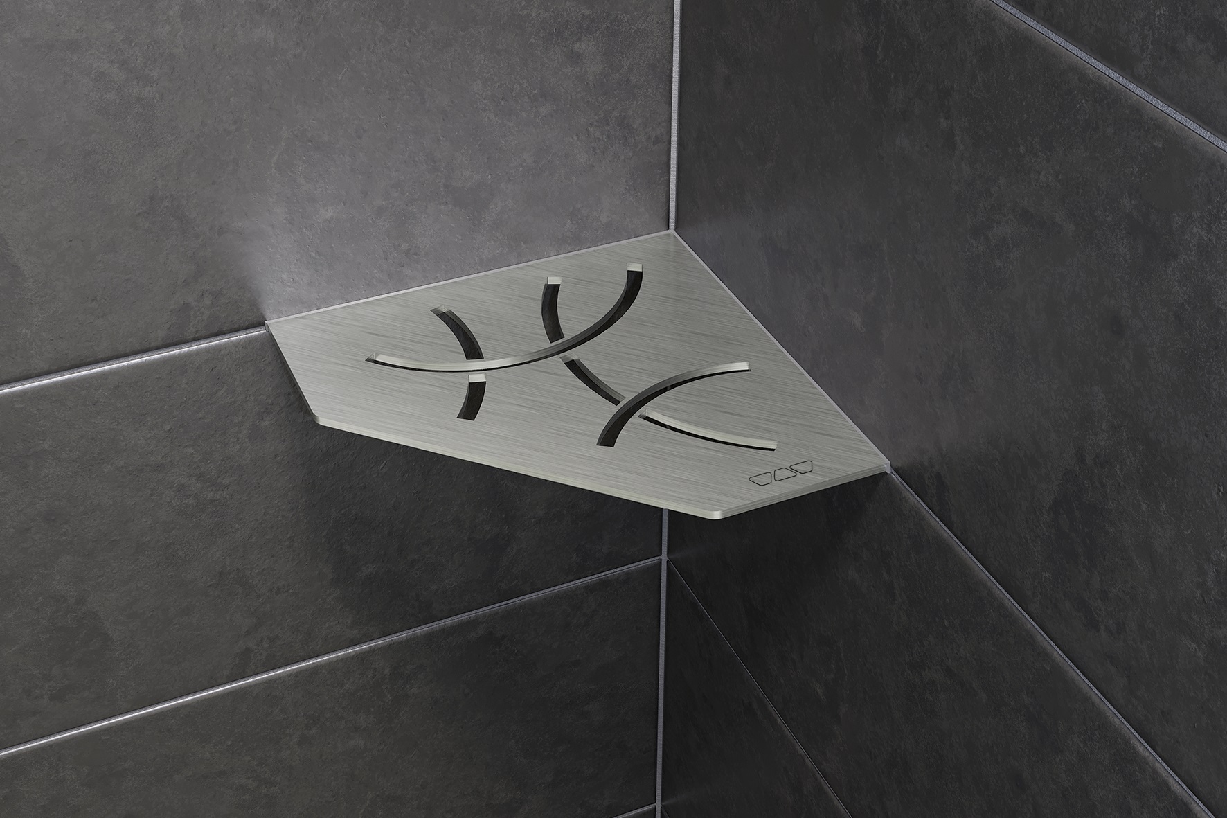 Schlüter SHELF E S2 195x195 mm Curve Edelstahl gebürstet Duschablage