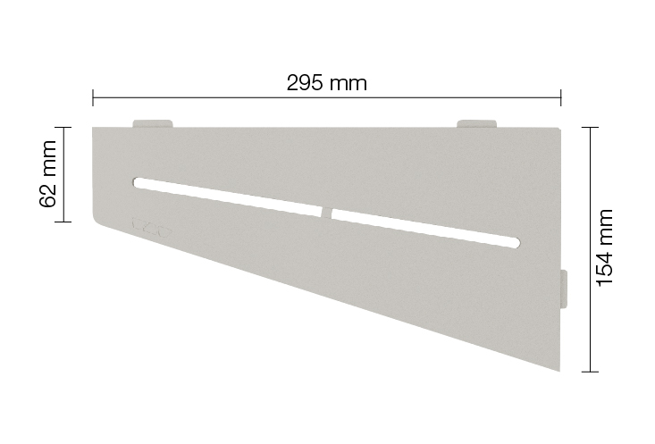 Schlüter SHELF E S3 154x295 mm Pure TSBG strukturbeschichtet Beigegrau Duschablage