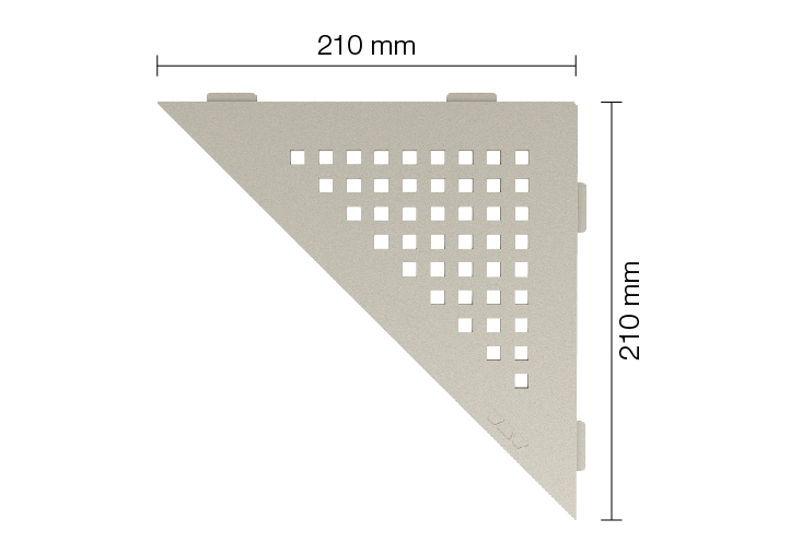 Schlüter SHELF E S1 210x210 mm Square TSC strukturbeschichtet Creme Duschablage