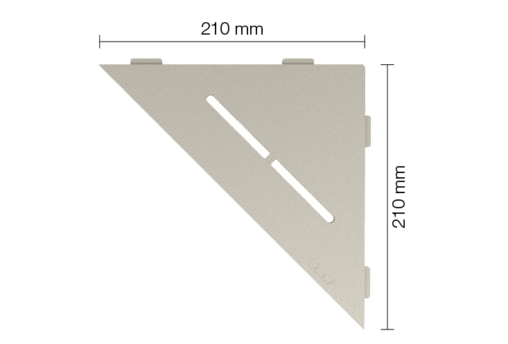 Schlüter SHELF E S1 210x210 mm Pure TSC strukturbeschichtet Creme Duschablage