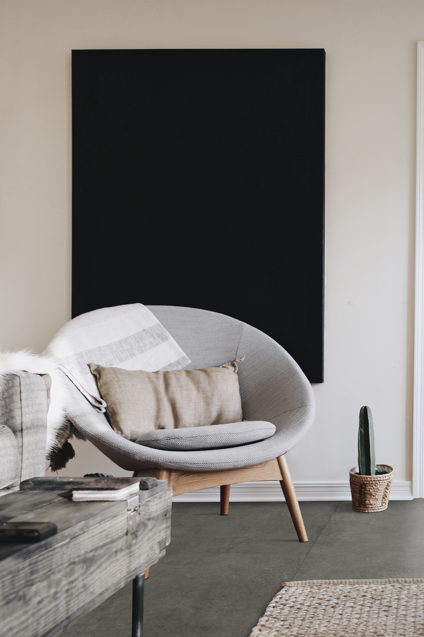 Urbanixx Gres Hirado Bodenfliese Betonoptik Anthrazit Matt 120x120 cm rektifiziert R10