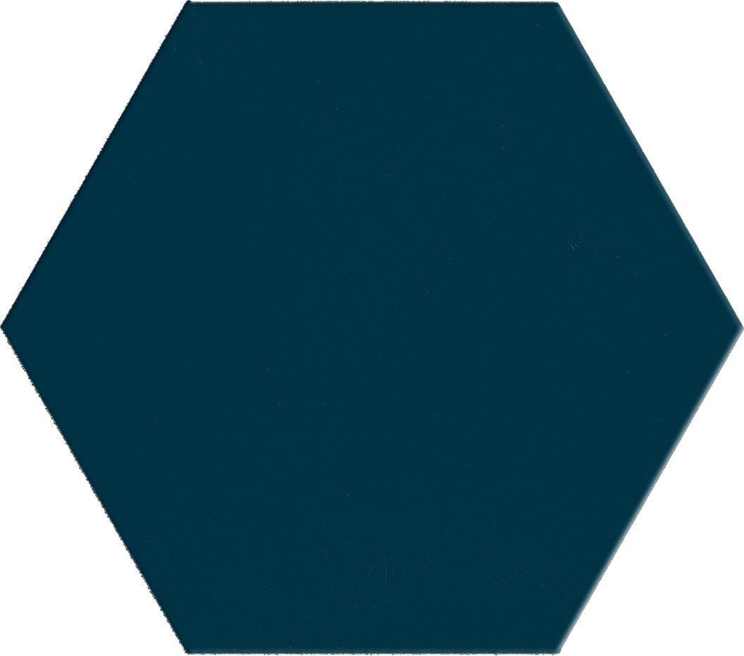Catalea Gres Akita Bodenfliese Hexagon Dunkelblau Matt 14x16 cm rektifiziert R10