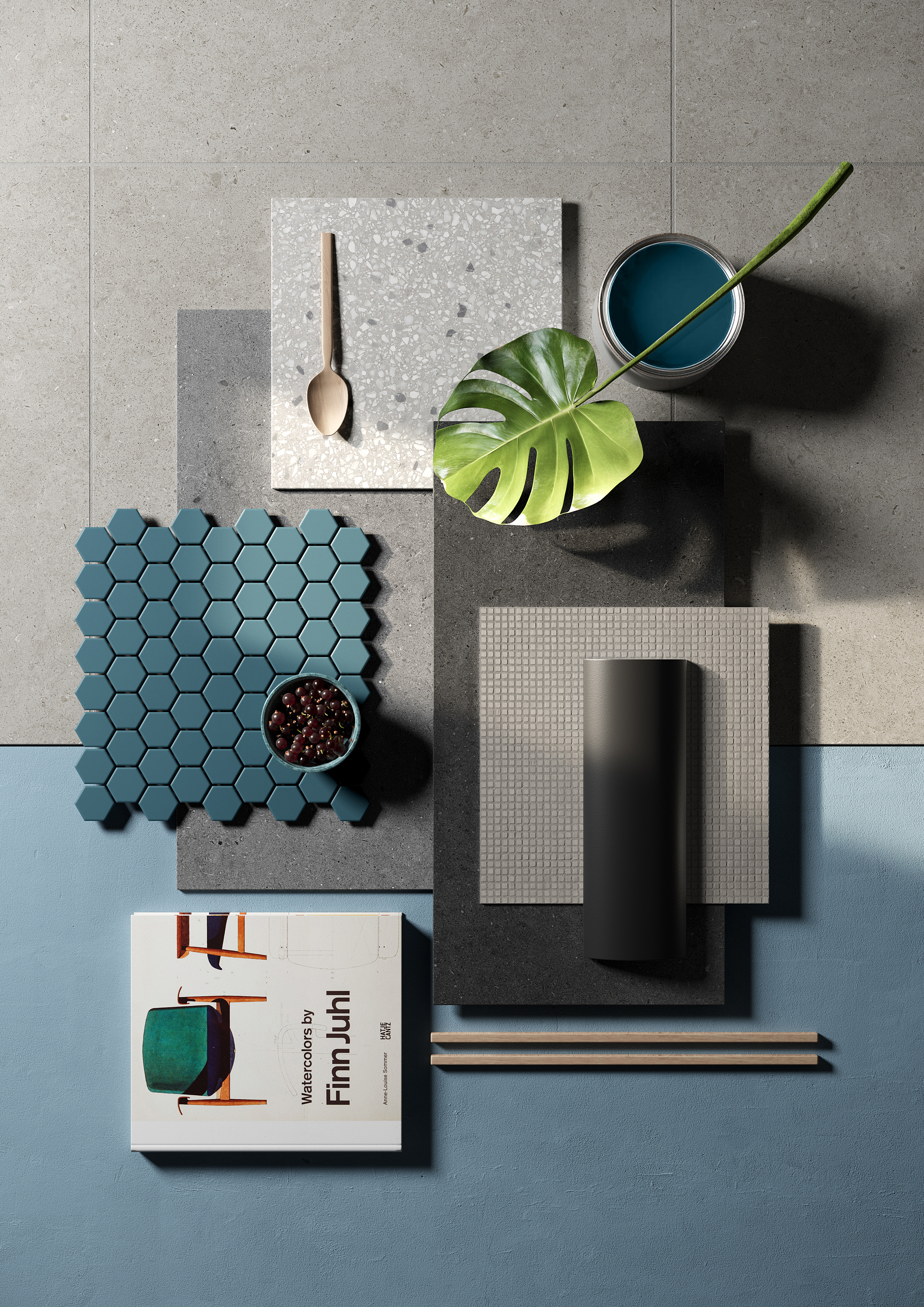 Urbanixx Gres Osaki Bodenfliese Natursteinoptik Anthrazit Matt 20x60 cm R10