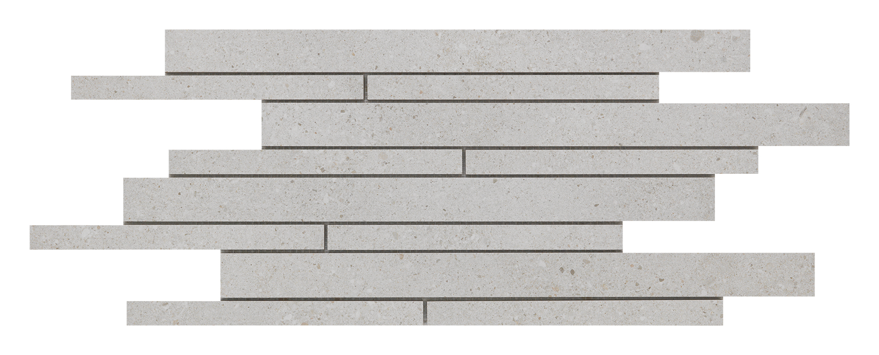 Urbanixx Gres Florenz Stäbchenmosaik Natursteinoptik Weiß Matt 30x60,4 cm rektifiziert