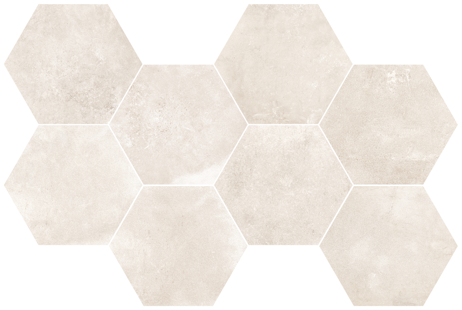 Flaviker Backstage Mosaik Hexagon Betonoptik Indoor Beige Matt 29,2x51 cm R10B