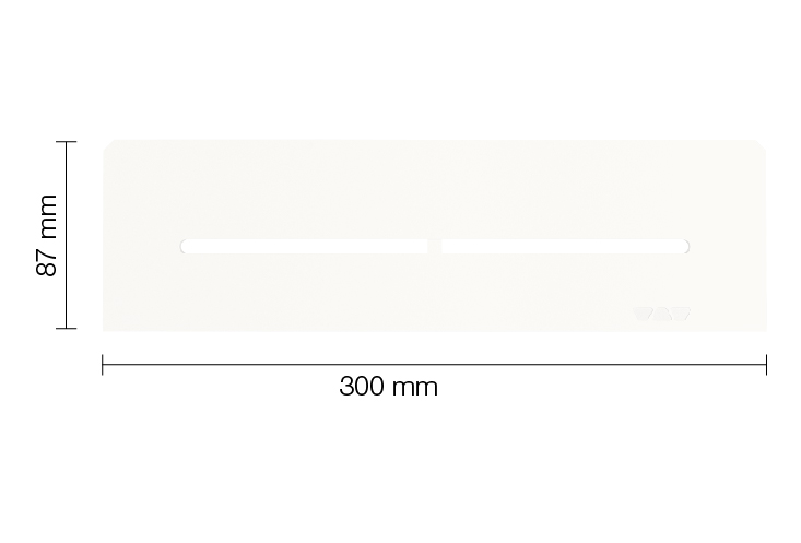 Schlüter SHELF N S1 300x87 mm Pure MBW Brillantweiß Matt Duschablage