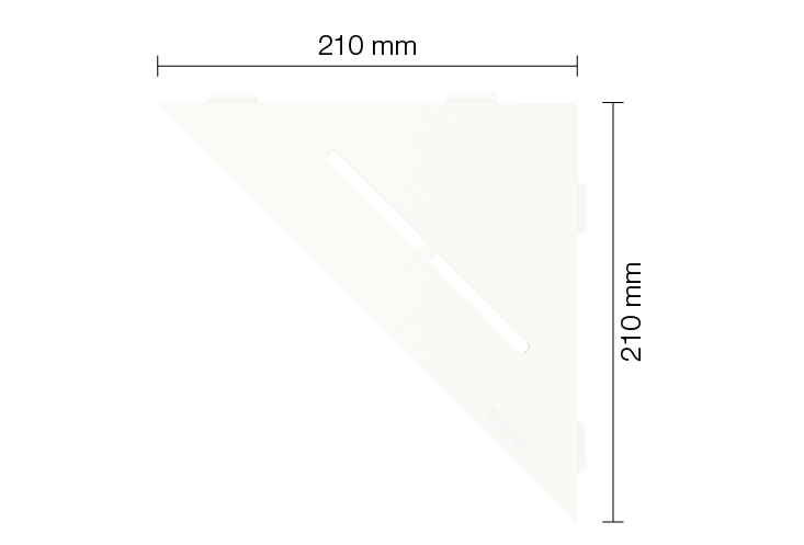Schlüter SHELF E S1 210x210 mm Pure MBW Brillantweiß Matt Duschablage