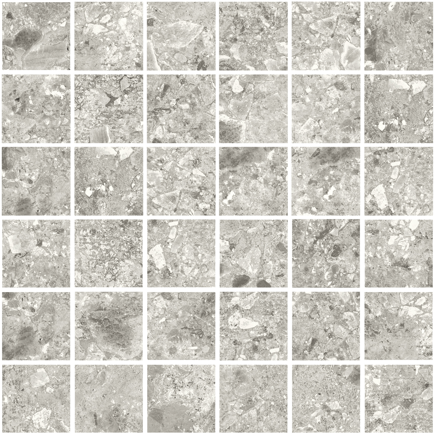 Urbanixx Gres Kyoto Mosaik Terrazzooptik Grau matt 30x30 (5x5) cm R10