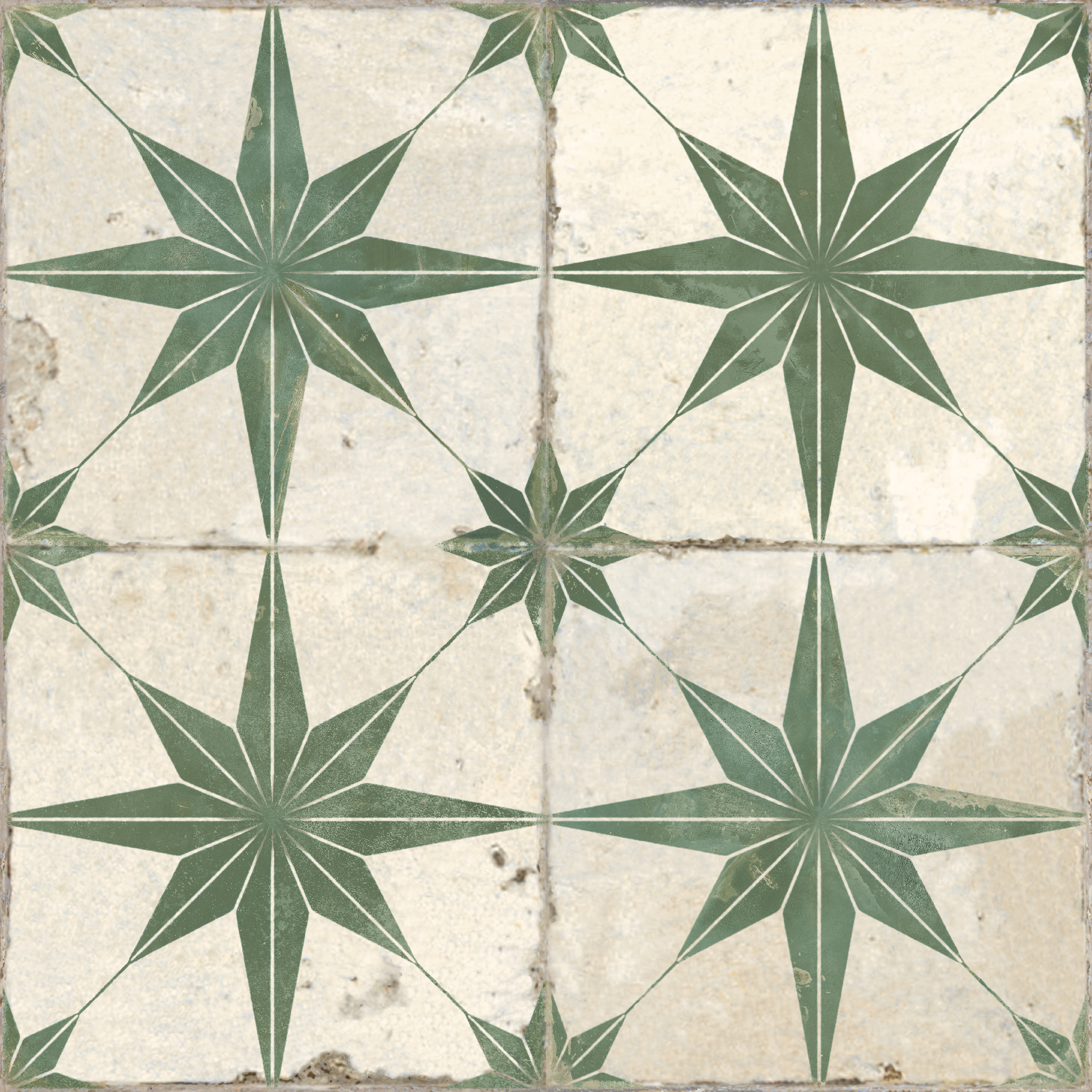 Peronda Star LT Retrofliese Vintageoptik Grün Matt 45x45 cm R10