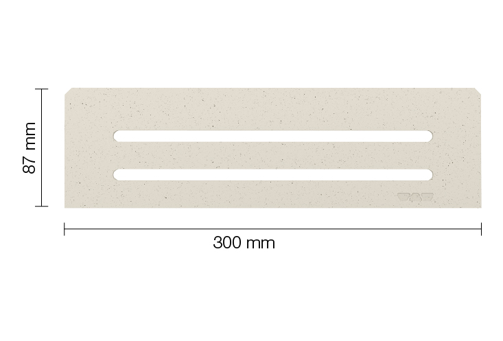 Schlüter SHELF N S1 300x87 mm Wave TSI strukturbeschichtet Elfenbein Duschablage