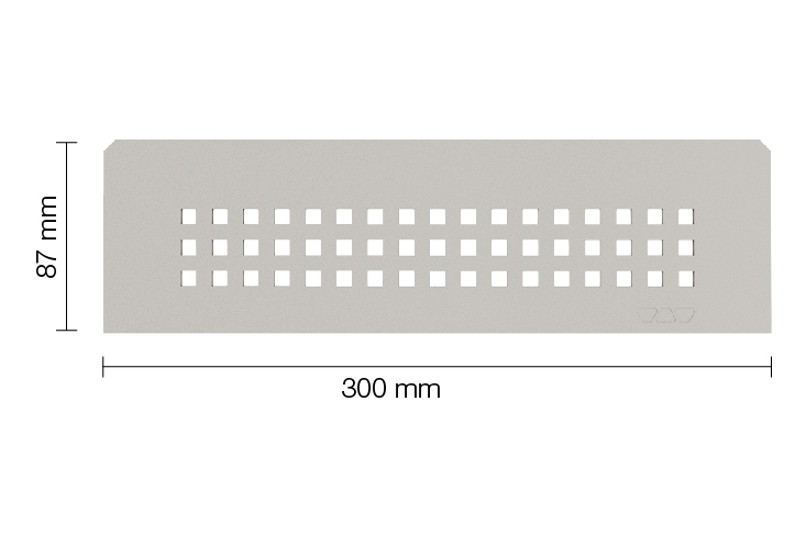 Schlüter SHELF N S1 300x87 mm Square TSBG strukturbeschichtet Beigegrau Duschablage