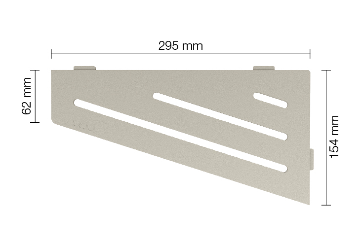 Schlüter SHELF E S3 154x295 mm Wave TSC strukturbeschichtet Creme Duschablage