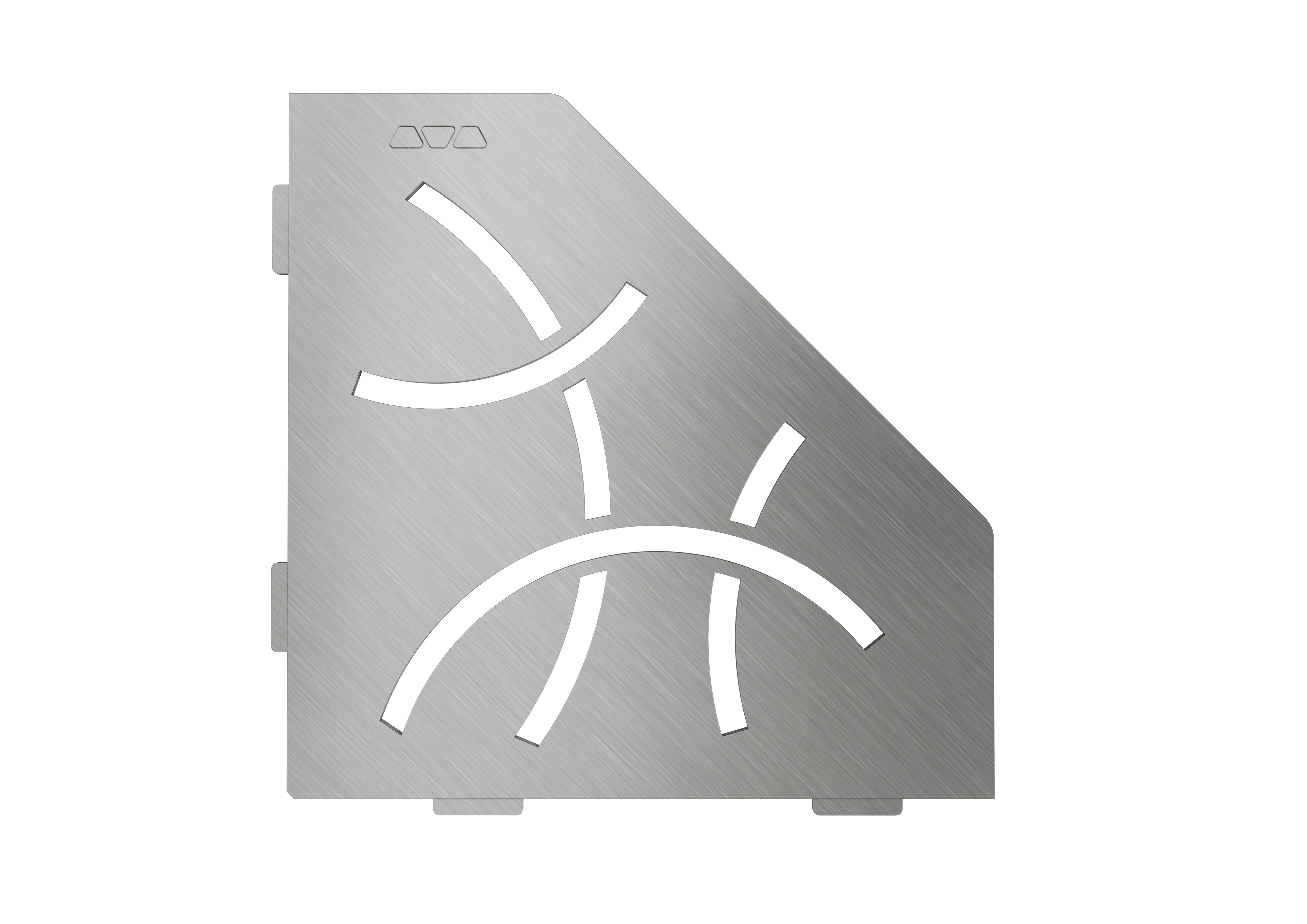 Schlüter SHELF E S2 195x195 mm Curve Edelstahl gebürstet Duschablage