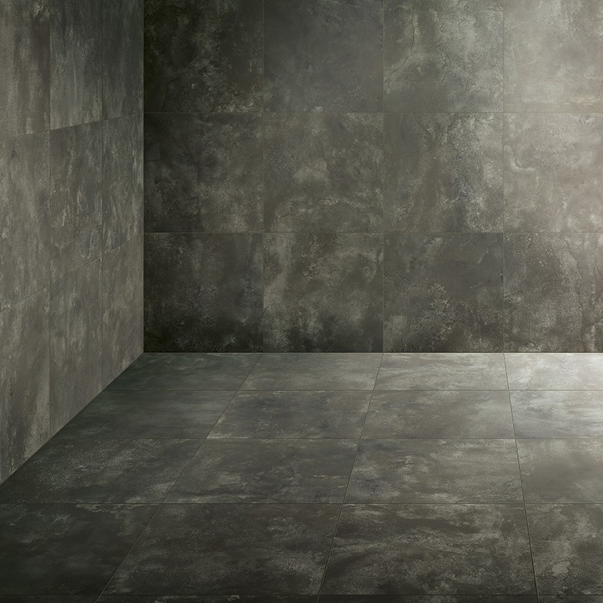 Caesar Relate Flame Bodenfliese Metalloptik Moss matt 60X60 cm rekt. R10A
