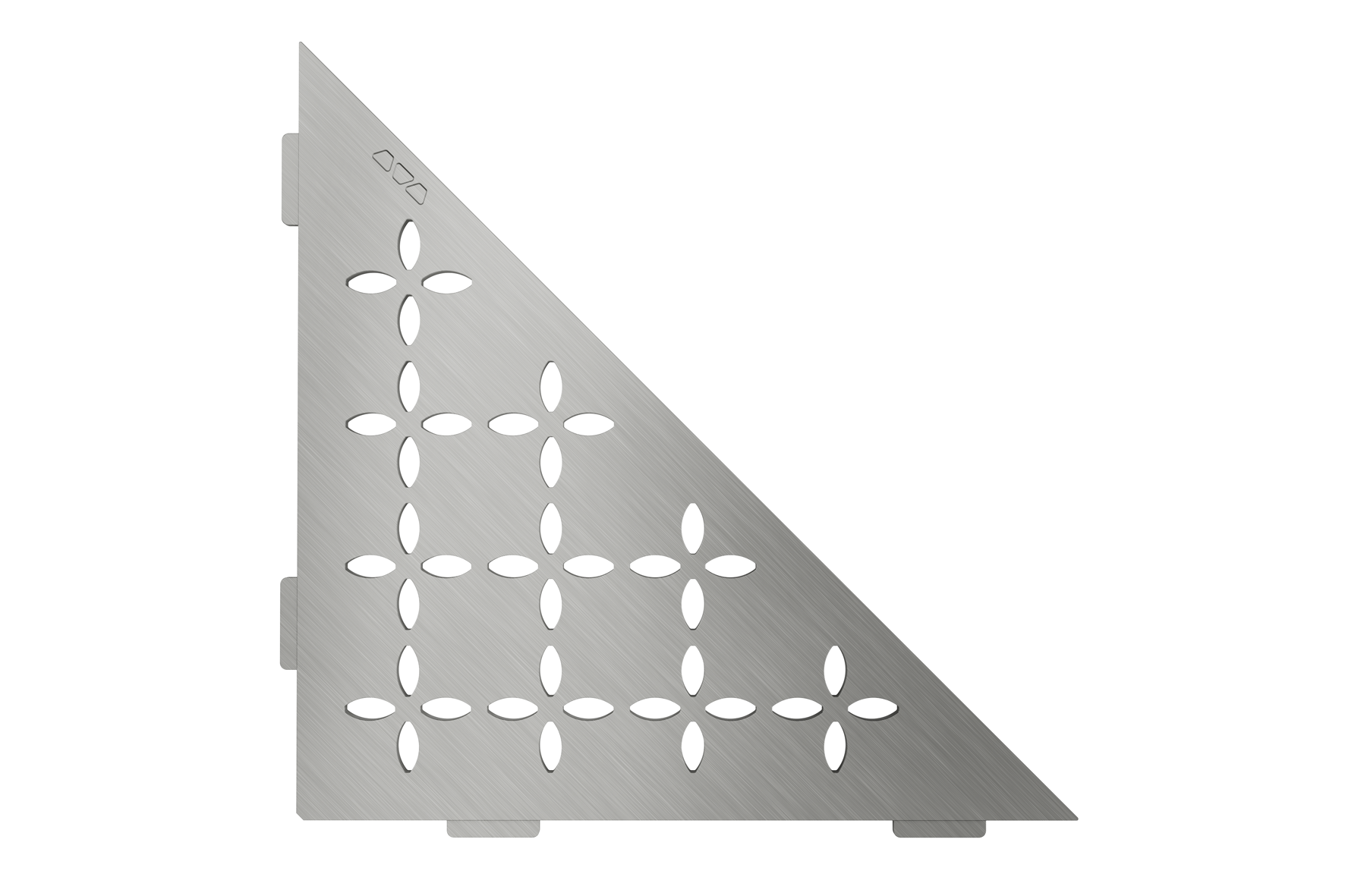 Schlüter SHELF E S1 210x210 mm Duschablage Floral Edelstahl Gebürstet Duschablage