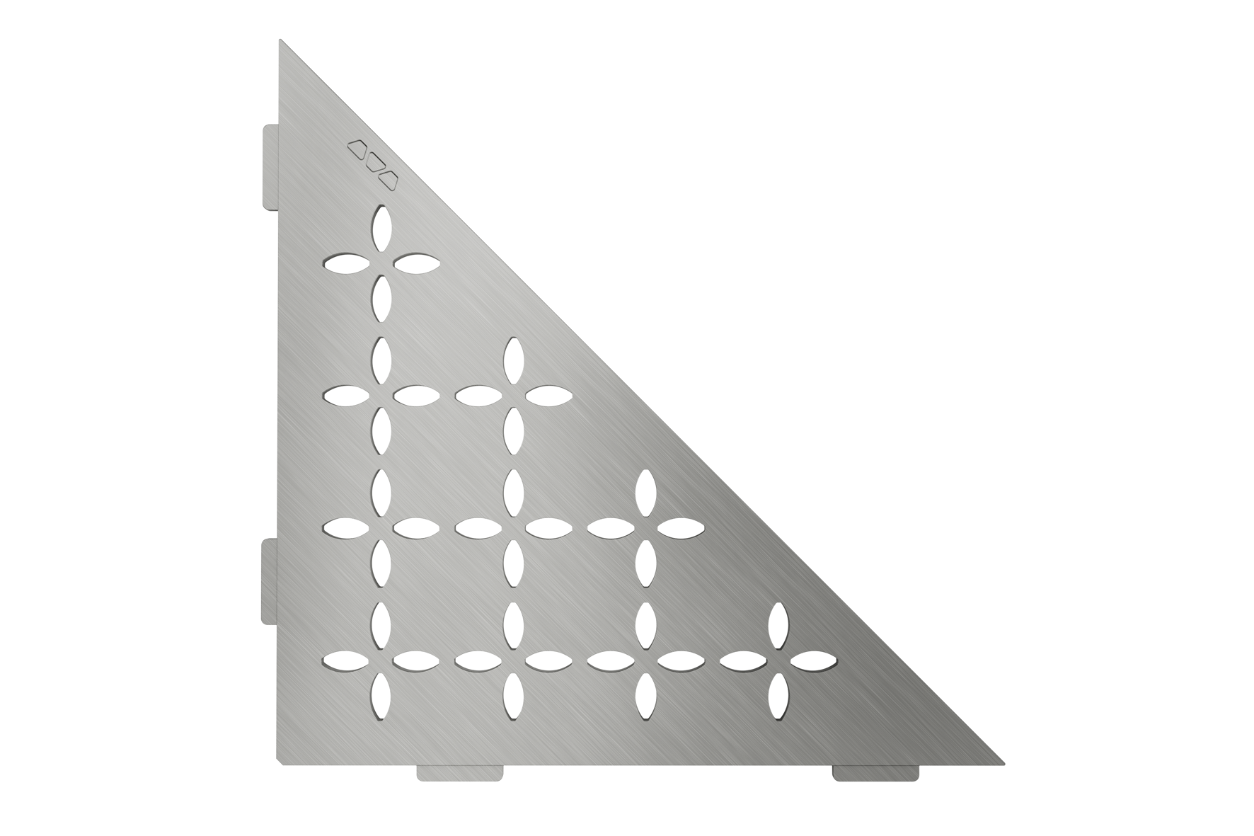 Schlüter SHELF E S1 210x210 mm Duschablage  Floral Edelstahl gebürstet Duschablage