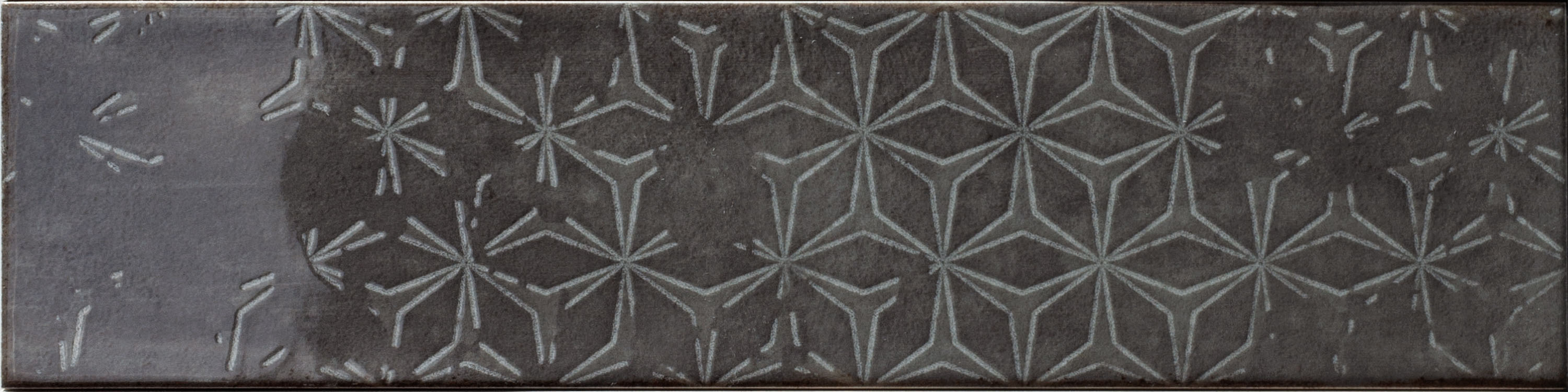 Catalea Gres Sörvik Metrofliese Dekor Anthrazit Glänzend 7,5x30 cm