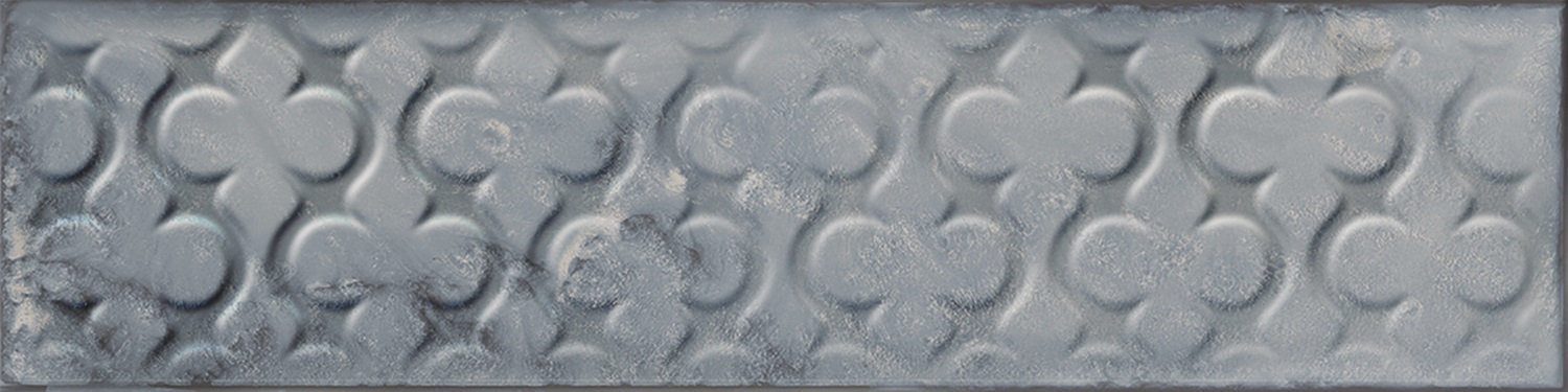 Catalea Gres Nellim Metrofliese Dekor Blau Glänzend 7,5x30 cm  