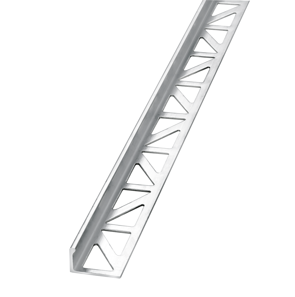 Blanke Fliesen-Abschlussschiene L-Form Edelstahl natur 8 mm hoch 2,5 m lang