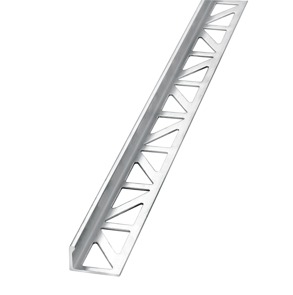Blanke Fliesenschiene L Form Edelstahl natur 11 mm hoch 2,5 m lang