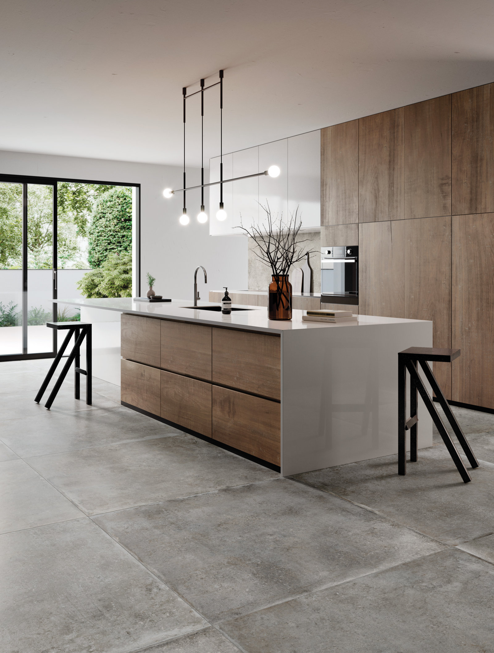 Flaviker Re Tour Bodenfliese Betonoptik Grau Matt 90x90 cm rektifiziert R10B