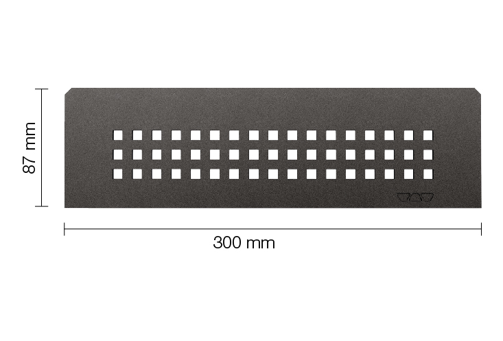 Schlüter SHELF N S1 300x87 mm Square TSDA strukturbeschichtet Dunkelanthrazit Duschablage