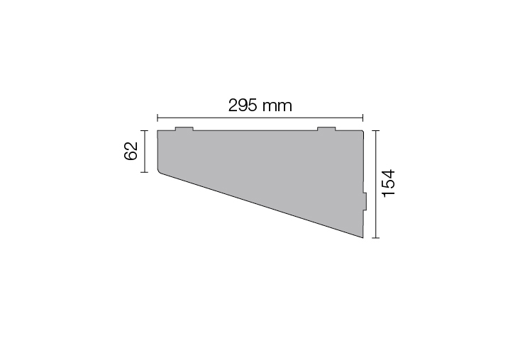 Schlüter SHELF E S3 154x295 mm Curve MGS Graphitschwarz matt Duschablage