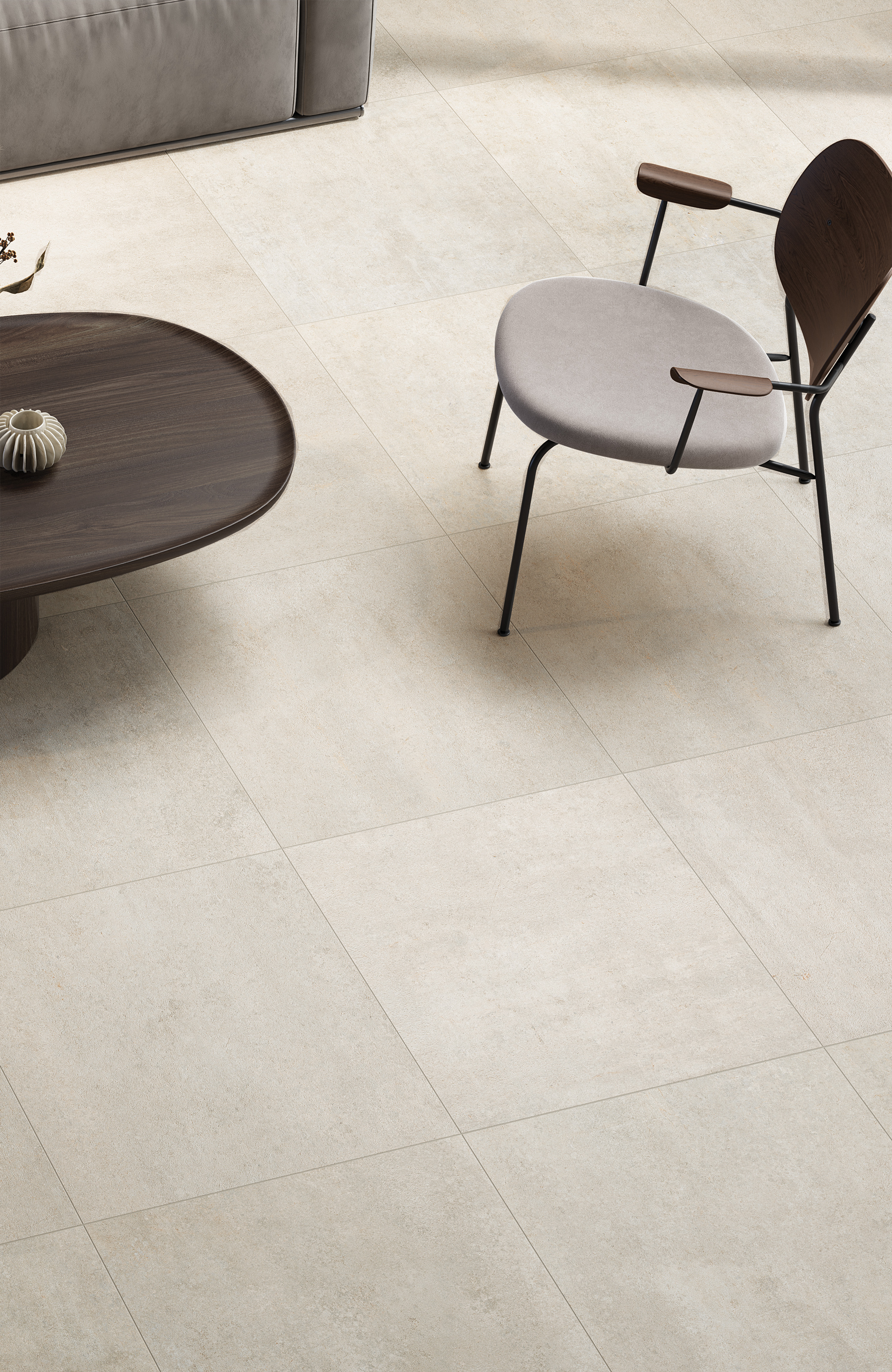 Urbanixx Gres Clay Stone Bodenfliese Betonoptik Weiß Matt 30x60 rektifiziert R10