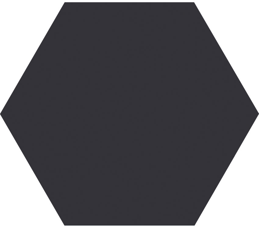 Catalea Gres Salmi Bodenfliesen Hexagon Schwarz matt 15x17 cm  