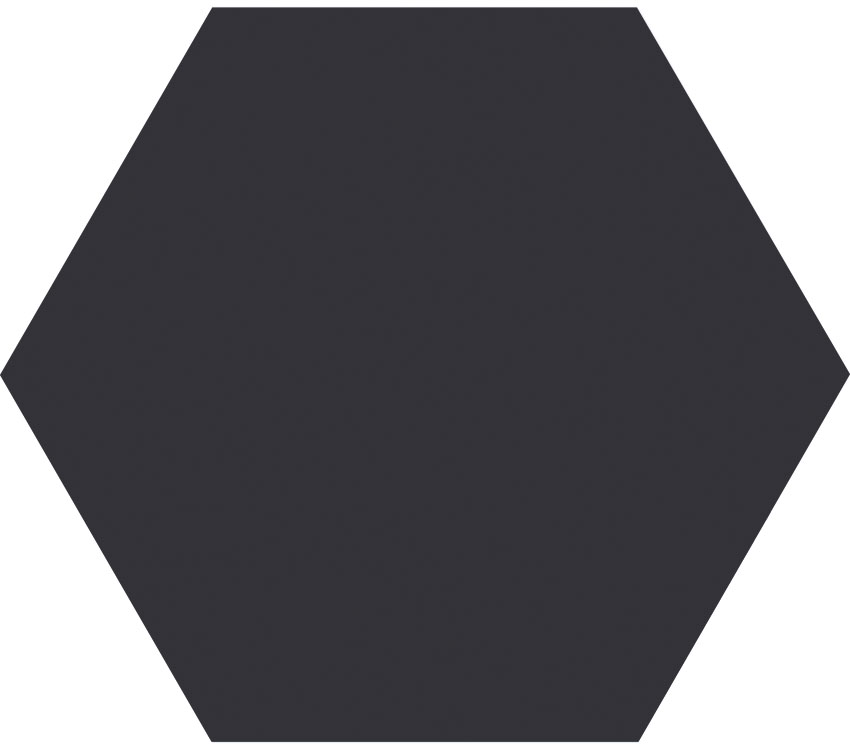 Catalea Gres Salmi Bodenfliesen Hexagon Schwarz Matt 15x17 cm  