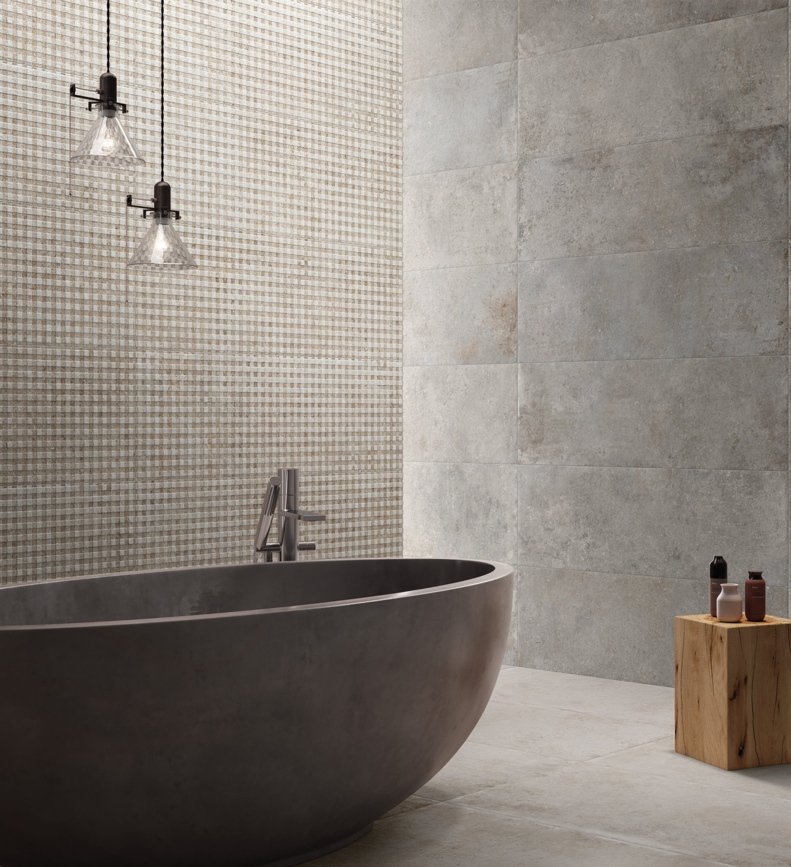 Flaviker Re Tour Dekor Betonoptik Beige Matt 40x120 cm rektifiziert 