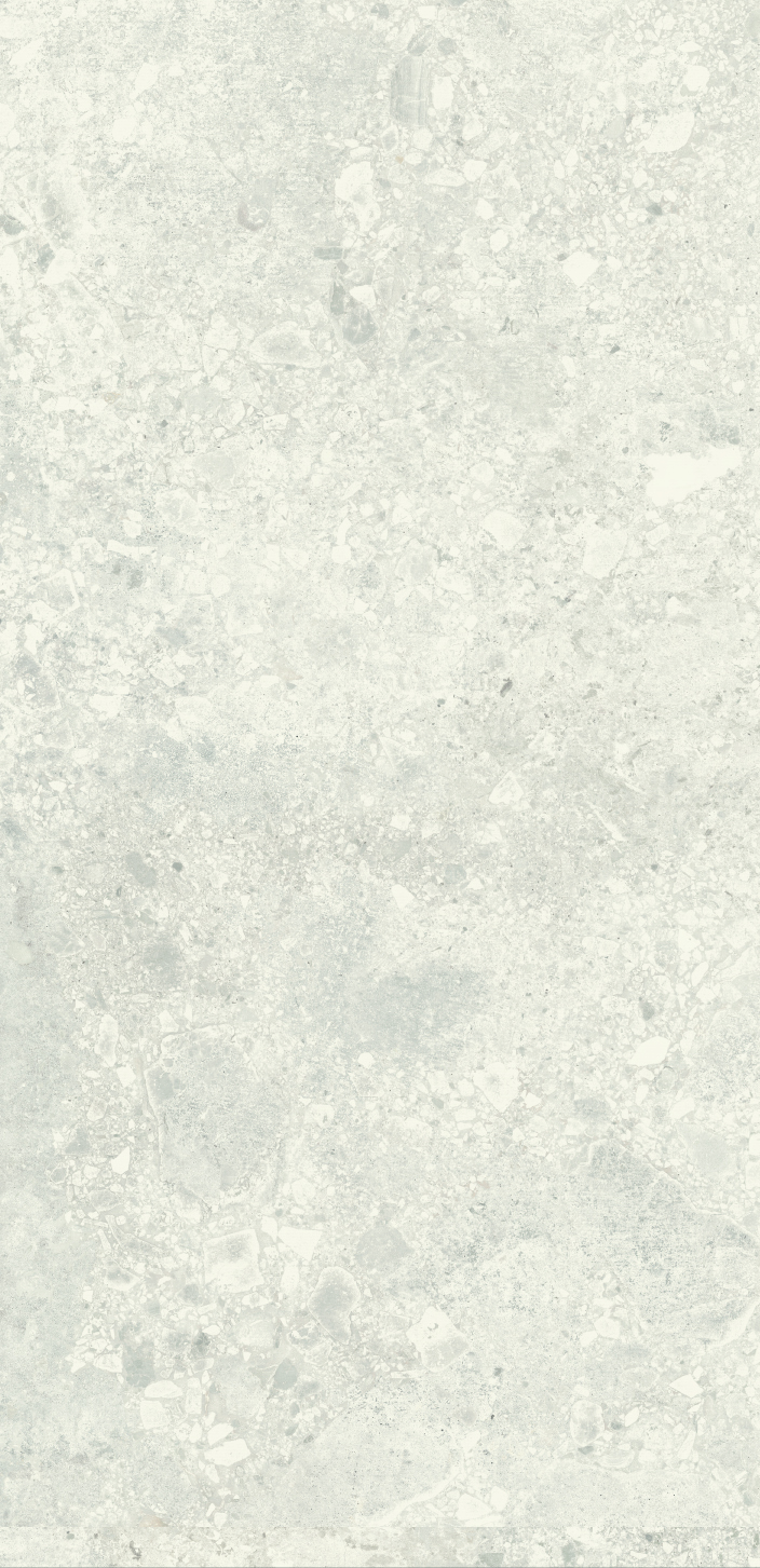 Urbanixx Gres Kyoto Bodenfliese Terrazzooptik Weiß Matt 30x60 cm rektifiziert R10