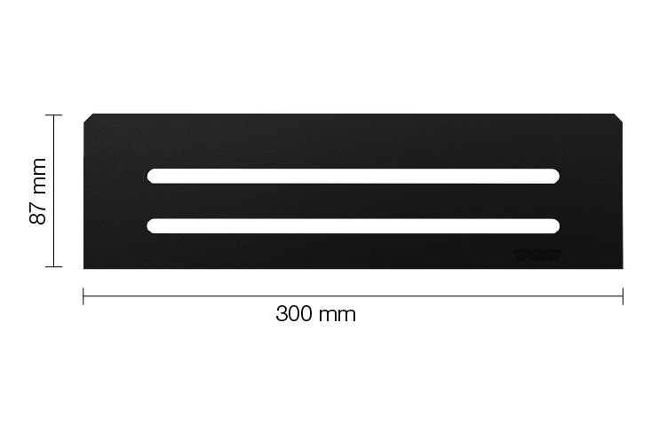 Schlüter SHELF N S1 300x87 mm Wave MGS Graphitschwarz matt Duschablage