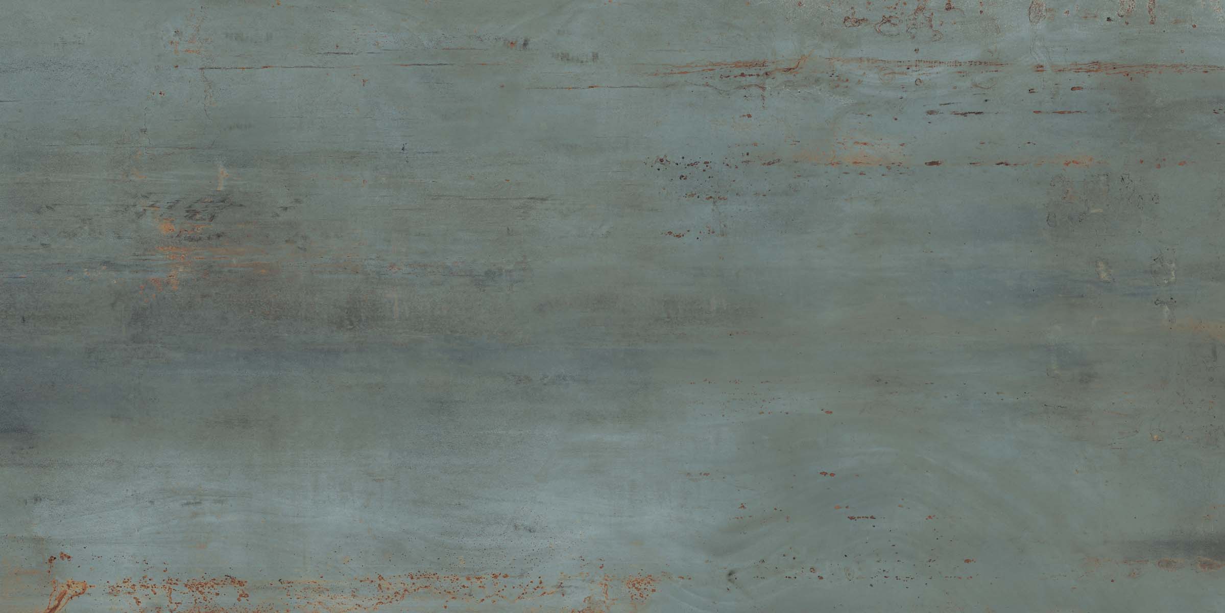 Flaviker Rebel Bodenfliese Metalloptik Türkis Matt 120x278 cm rektifiziert