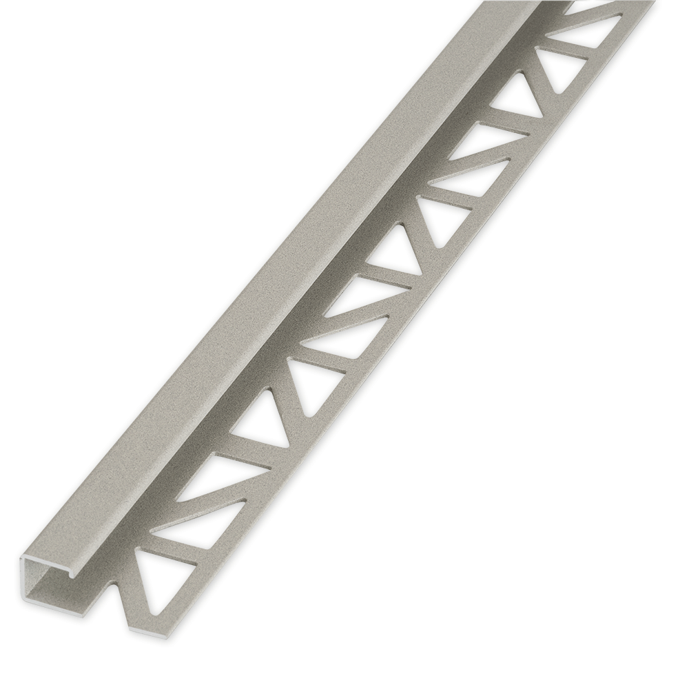 Blanke Fliesenschiene New York Edition Cubeline quadratische Form Abschlussprofil Aluminium Moonstone 9 mm hoch 2,5 m lang