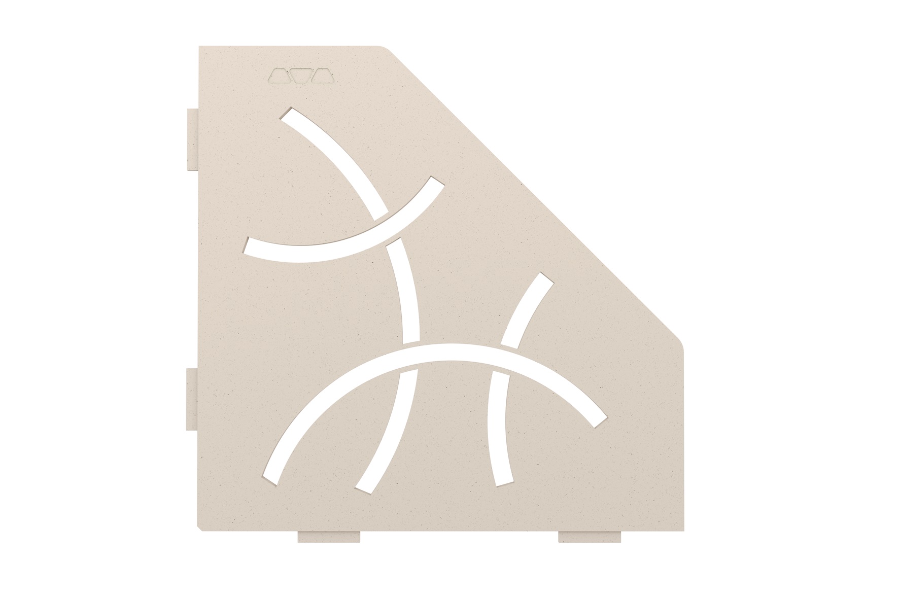 Schlüter SHELF E S2 195x195 mm Curve TSI strukturbeschichtet Elfenbein Duschablage