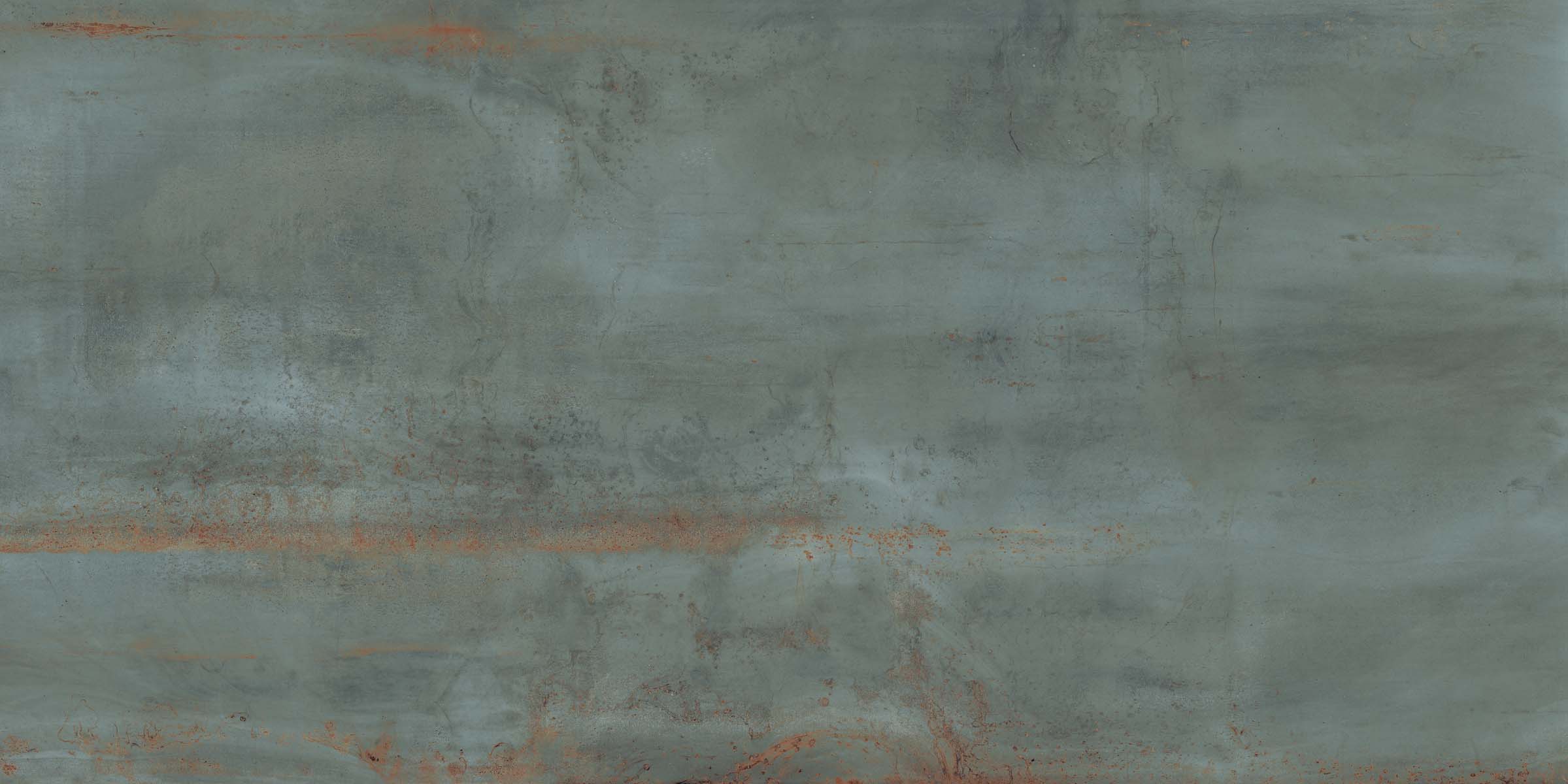 Flaviker Rebel Bodenfliese Metalloptik Türkis Matt 120x278 cm rektifiziert