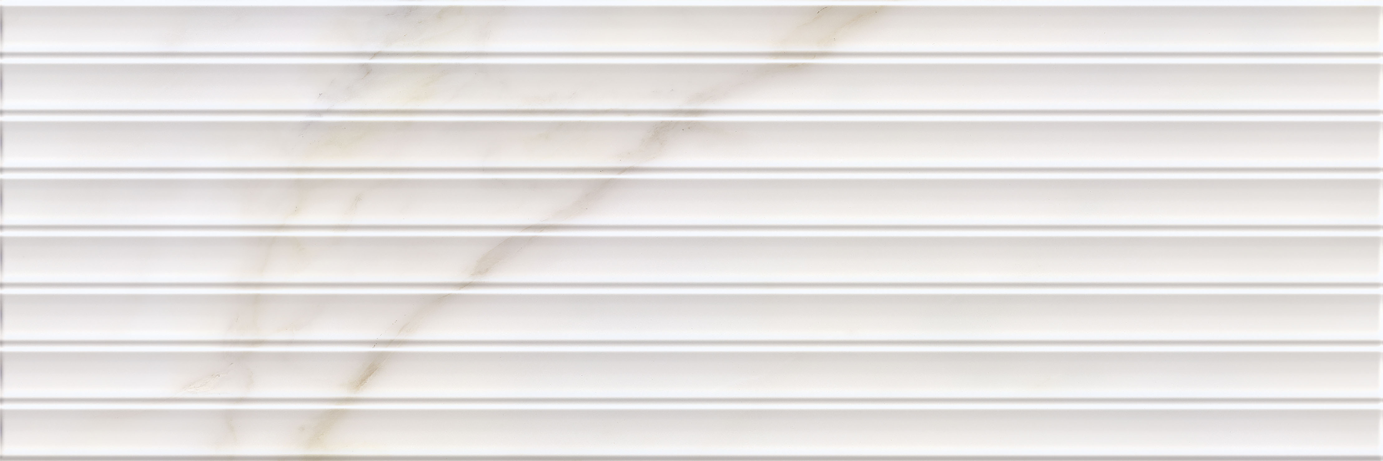 Vanezia Gres Kalmar 3D Dekor Natursteinoptik Weiß Glänzend 25x75 cm rektifiziert