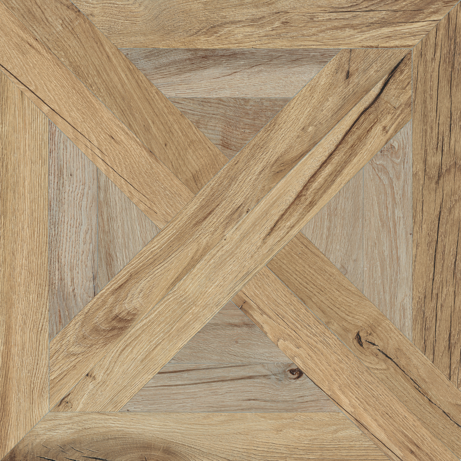 Flaviker Nordik Wood Dekor Holzoptik Palace Beige/Gold Matt 60x60 cm rektifiziert